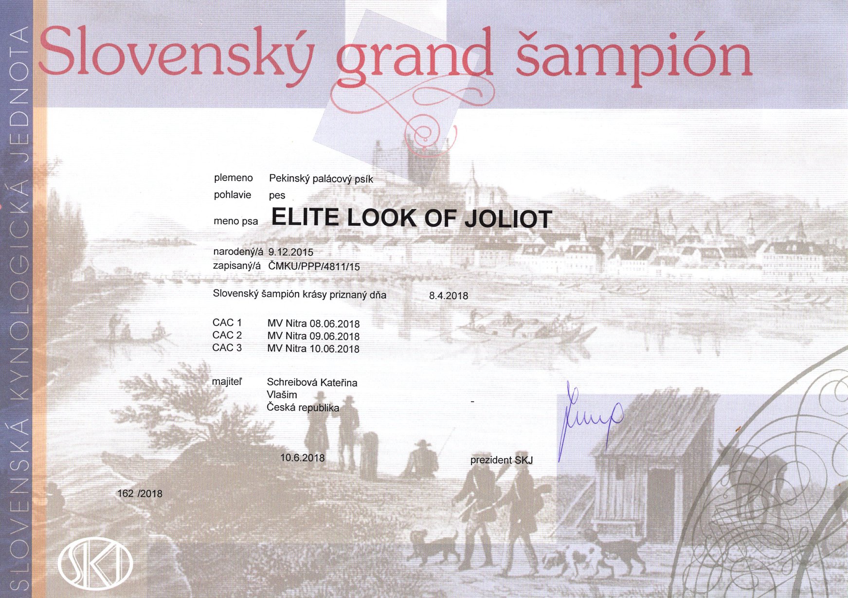 Grand Champion SK - ELITE LOOK OF Joliot