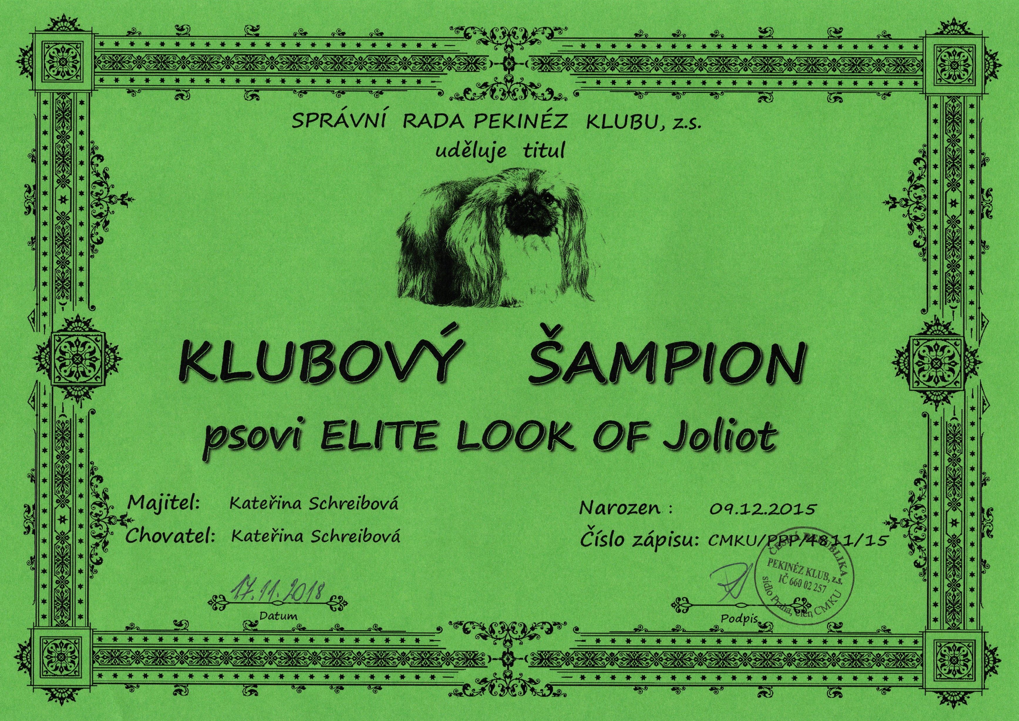 Champion PK - ELITE LOOK OF Joliot